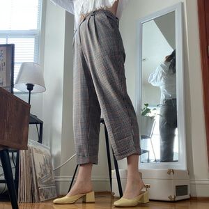 High waisted plaid trousers from Top Shop Petite